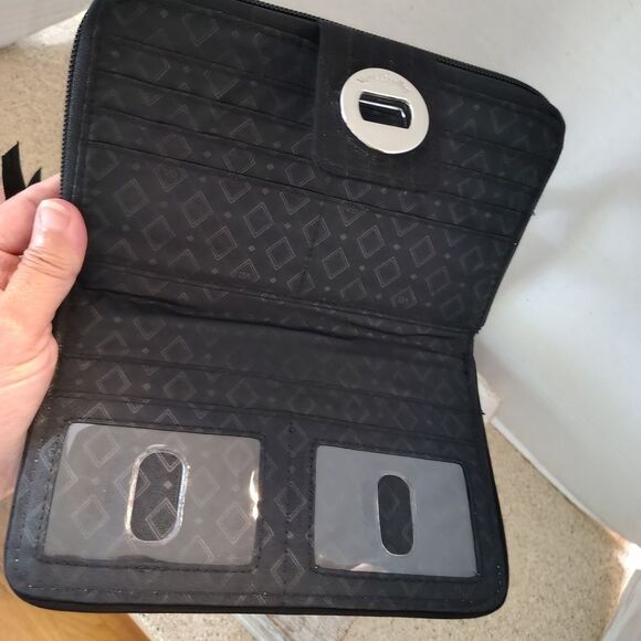 Vera Bradley Black Quilted Wallet - Picture 3 of 4